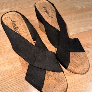 Black Wedge Sandals- Lucky Brand